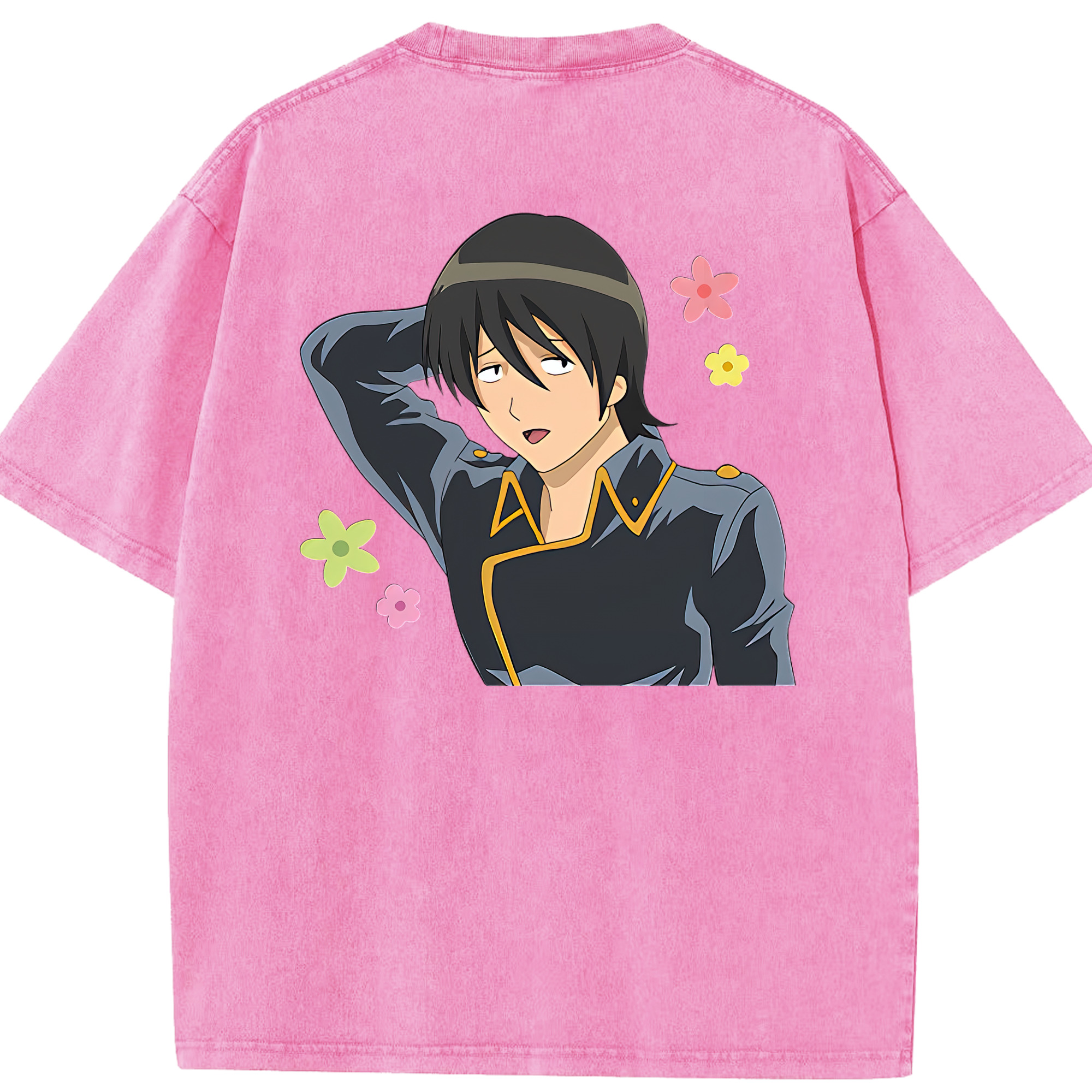 （画像用） ぎんたま 坂田銀時（さかたぎんとき） 神楽 志村新八（しむら しんぱち） GINTAMA Sakata Gintoki Kagura Shimura Shinpachi 綿100% ヴィンテージ風 半袖Tシャツ（背面プリント）